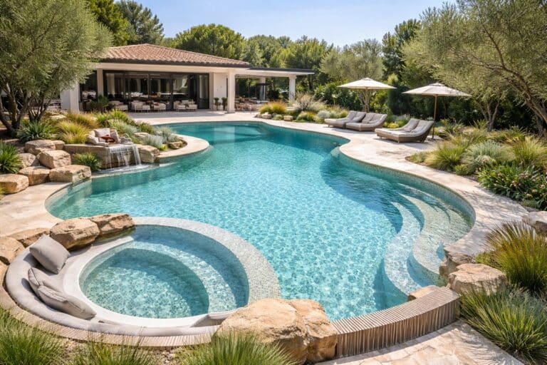 piscine en béron projeté