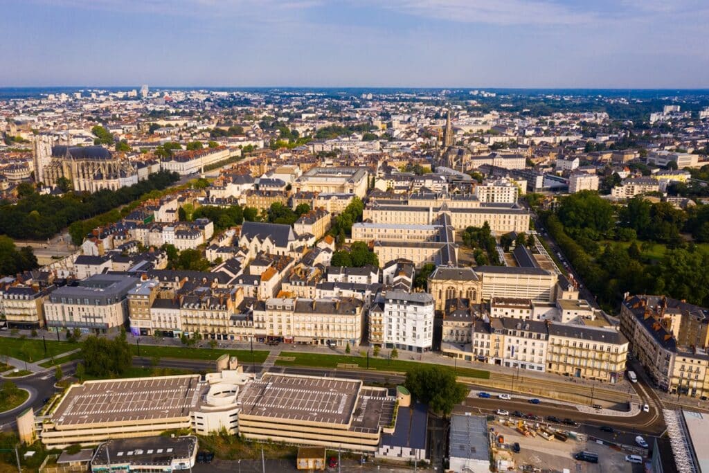 vue aérienne de Nantes