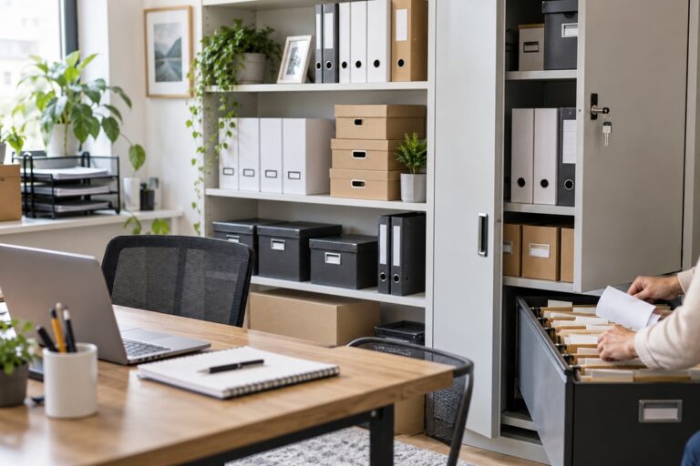 Espace d'archivage moderne et organisé