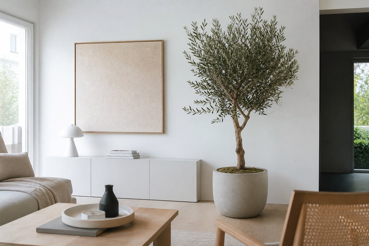 arbre stabilisé dans un salon