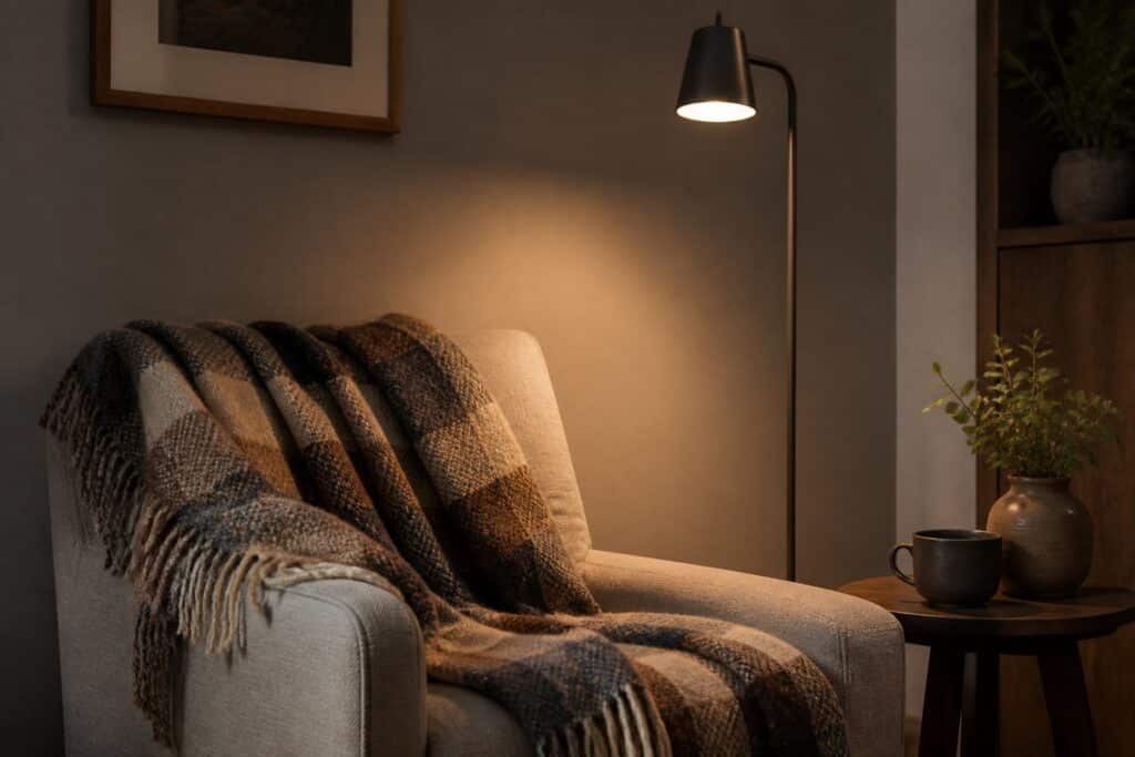 coin lecture avec fauteuil confortable