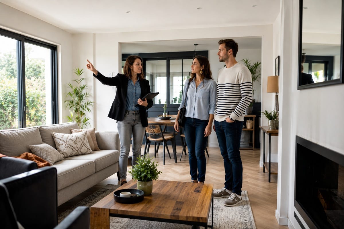 visite maison avec agence