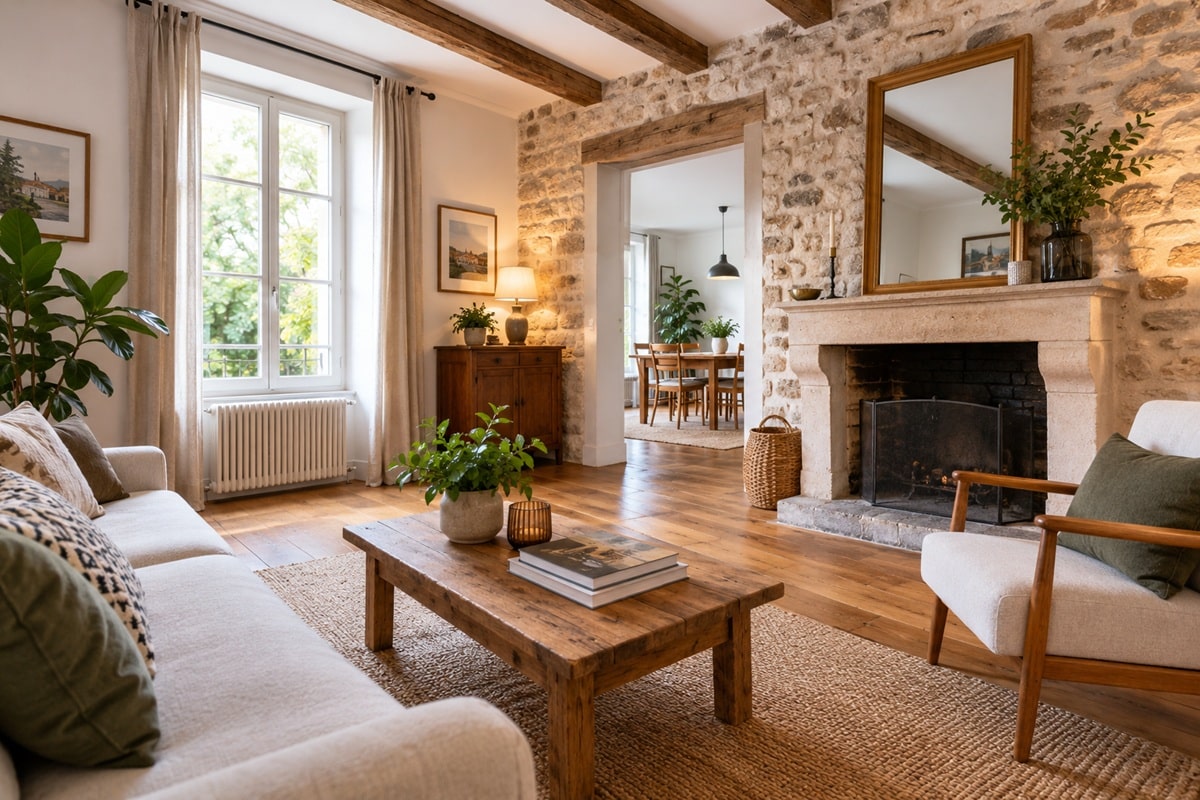 intérieur maison ancienne à vendre