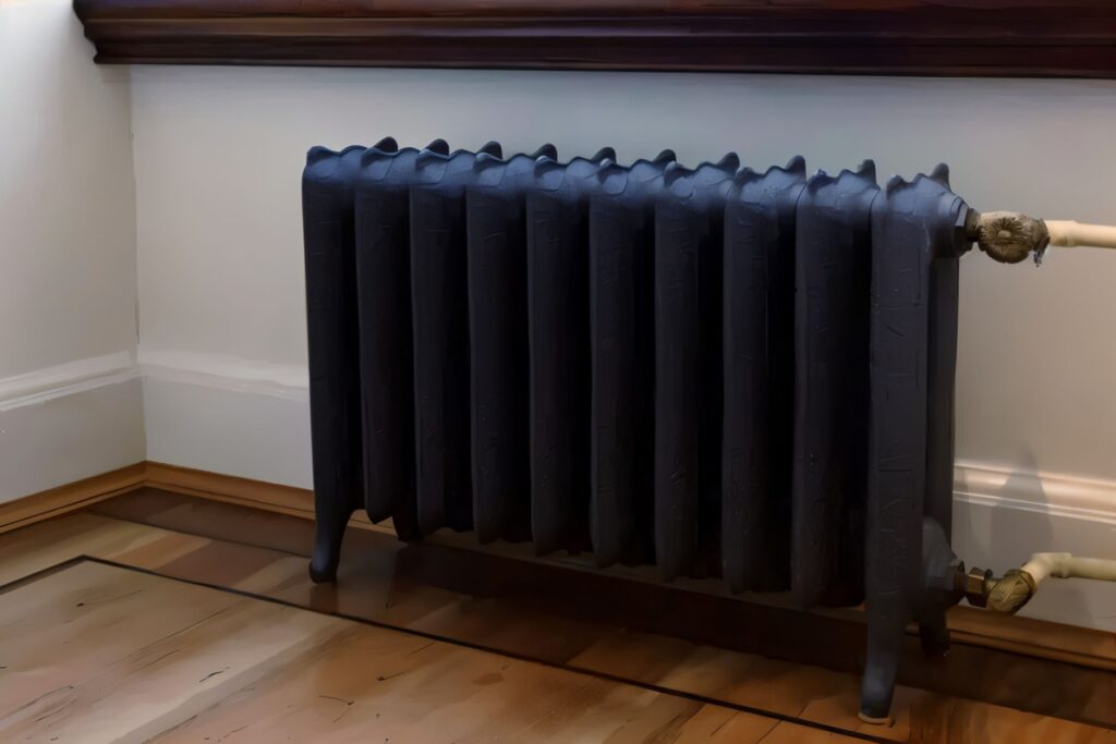radiateur en fonte noir