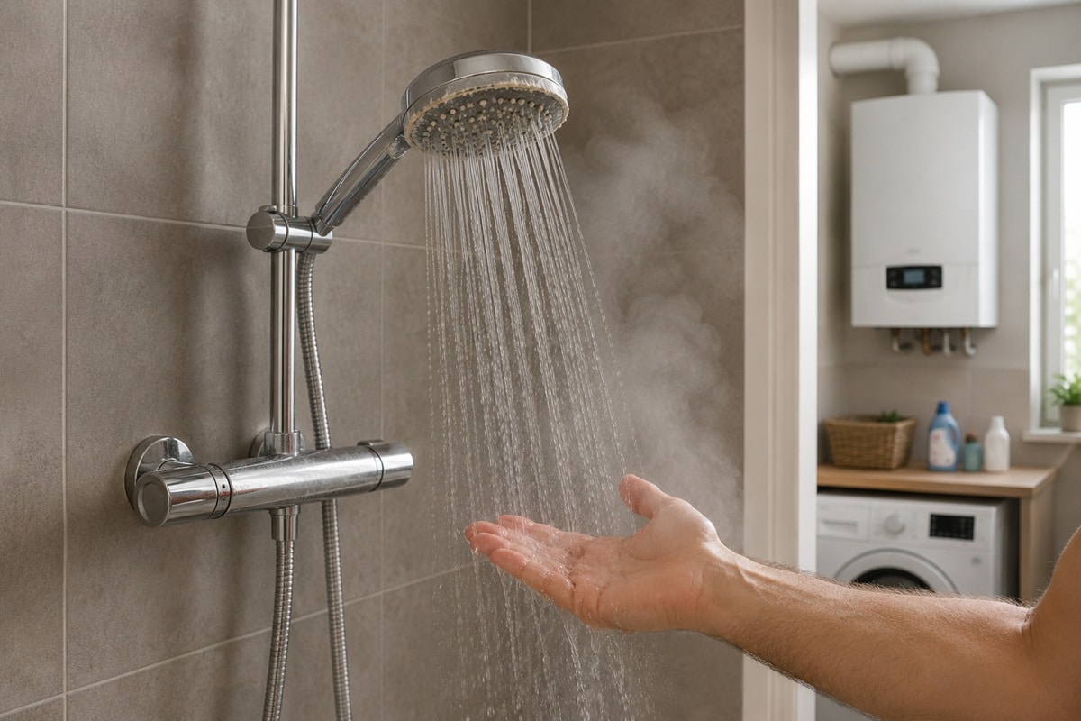 eau chaude instable sous la douche
