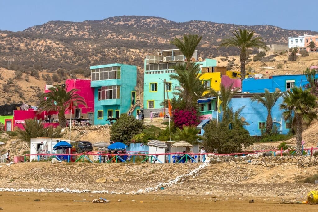 maisons colorées à Aghroud