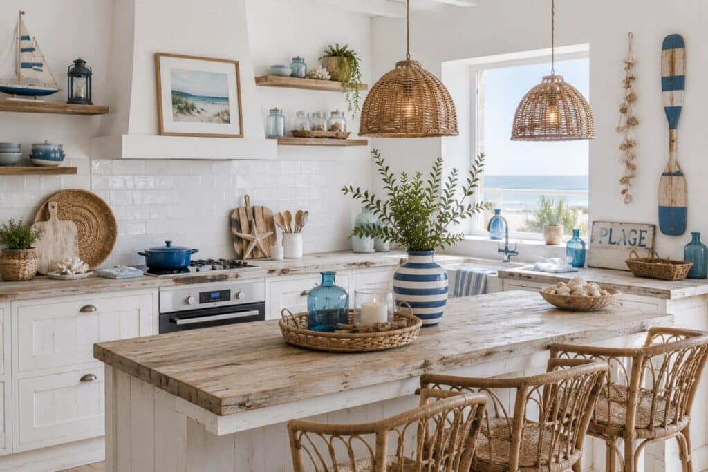 décoration bord de mer dans une cuisine