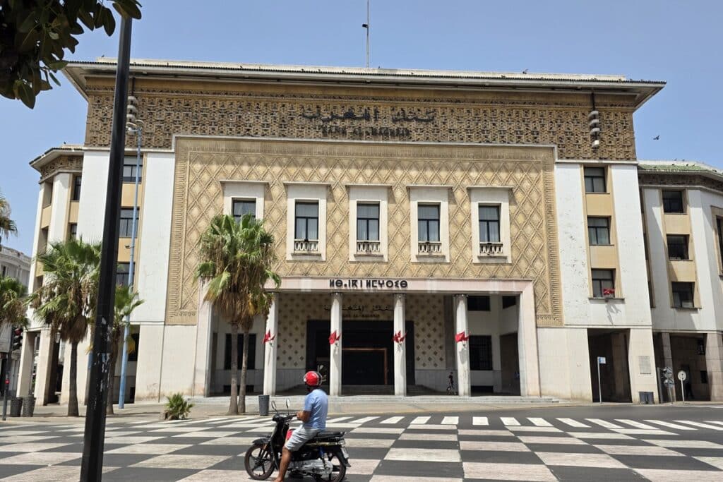 siège de Bank Al-Maghrib à Casablanca de style néo marocain