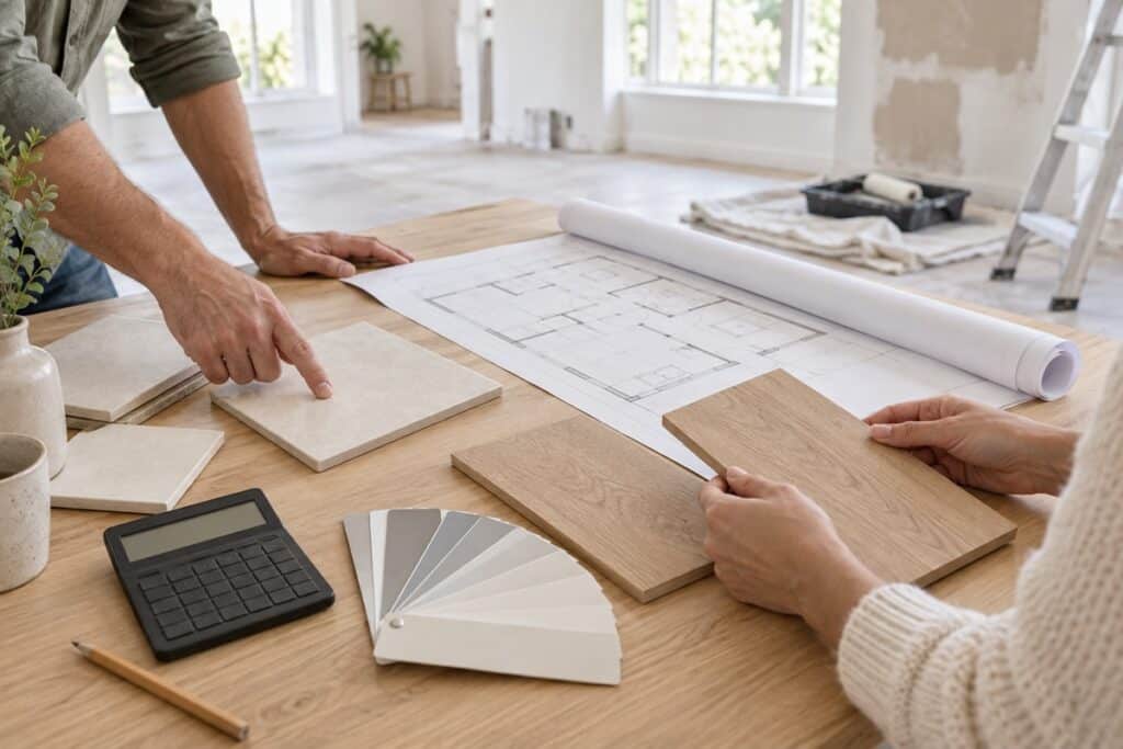 Échantillons et plan de rénovation