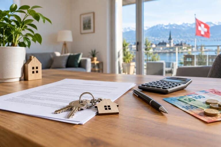 Garantie de loyer en Suisse avec contrat, clés et francs suisses