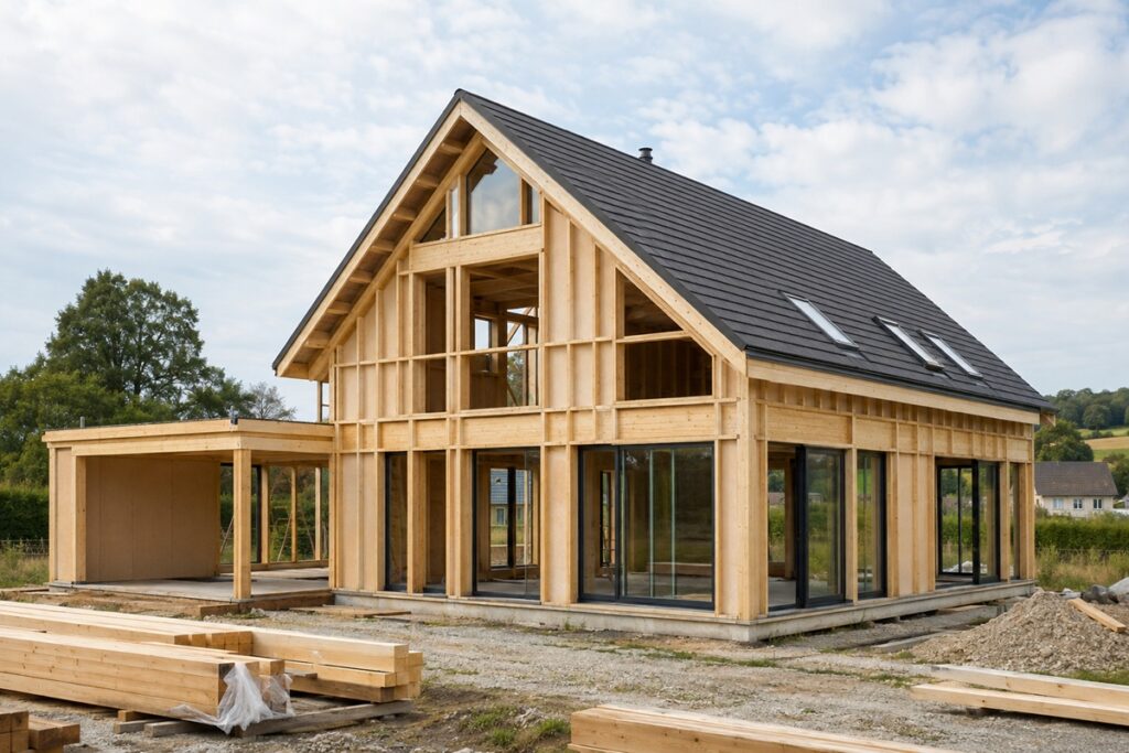 Maison contemporaine en ossature bois