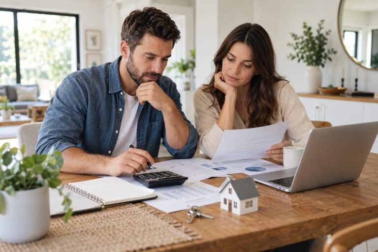 Un couple calcule la rentabilité de son projet immobilier