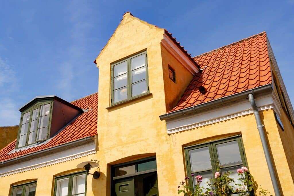 détail toitu de maion à Dragør