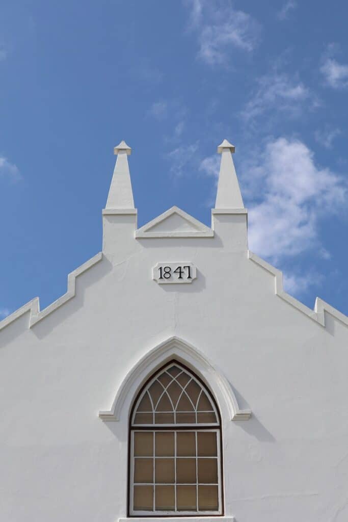 1841 écrit sur une façade à Stellenbosch
