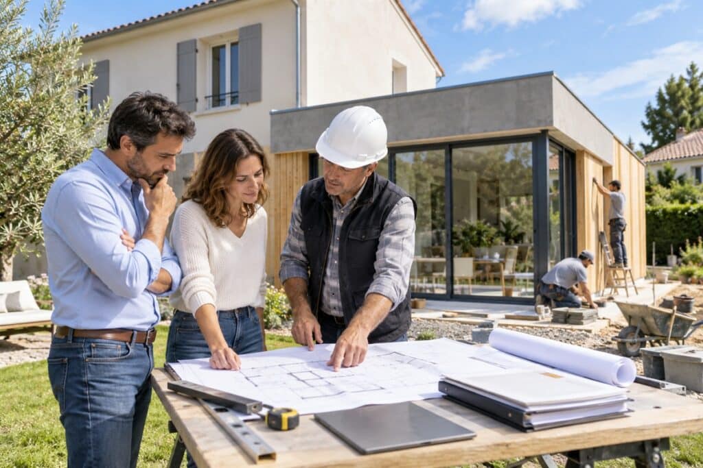 Un projet d’extension de maison étudié pendant le chantier