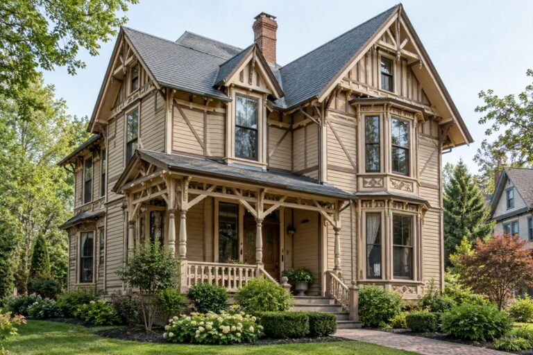 grande maison de style Stick aux États-Unis