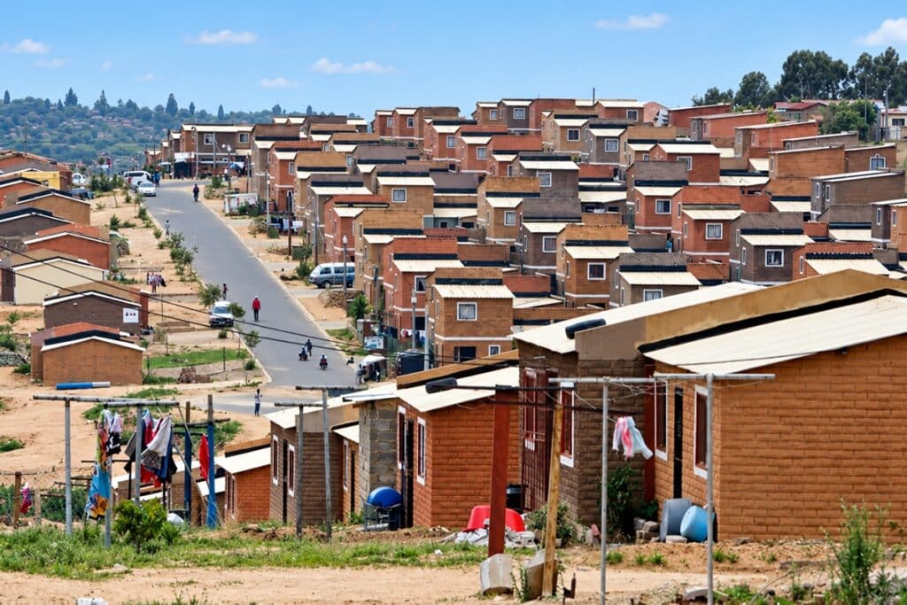 matchbox houses en Afrique du Sud