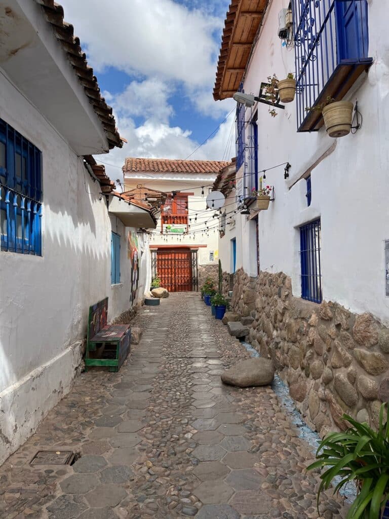 rue du quartier San Blas à Cusco